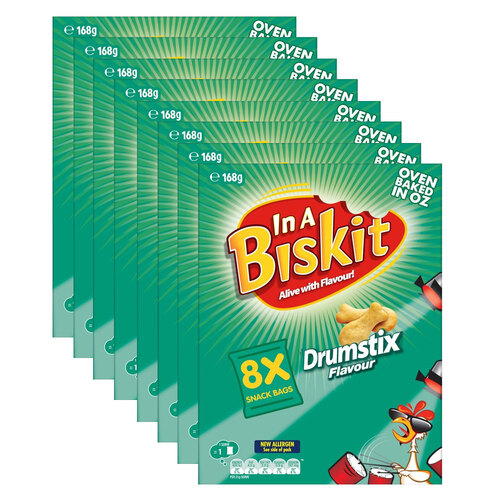 8pc In A Biskit Drumstix Multipack Assorted Flavoured Crackers / Biscuits 168g