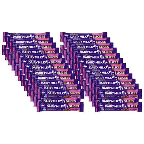 48pc Cadbury Raspberry Slice Bar  Chocolate Confectionery