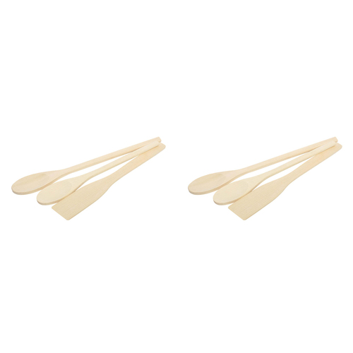 2 x 3pc Wiltshire Wooden Kitchen Cooking Utensils Tools