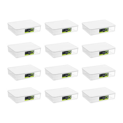 12PK Lemon & Lime Fridge Food Storer Container 2L 24x18x5.6cm