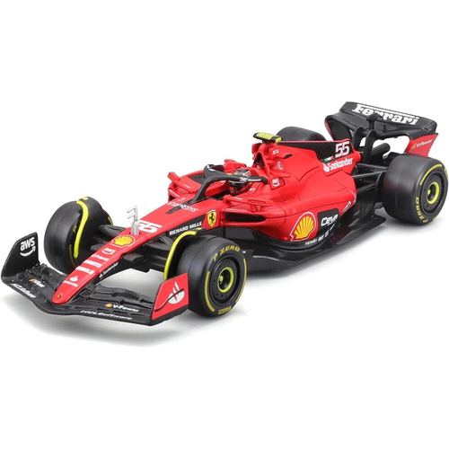 Bburago 1:24 2023 F-1 Ferrari SF-23 No.55 Sainz in Showcase Diecast Model 14+