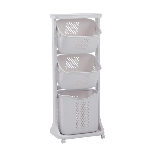 Boxsweden Hudson Multi-Tier Laundry Cart 44x106cm - White