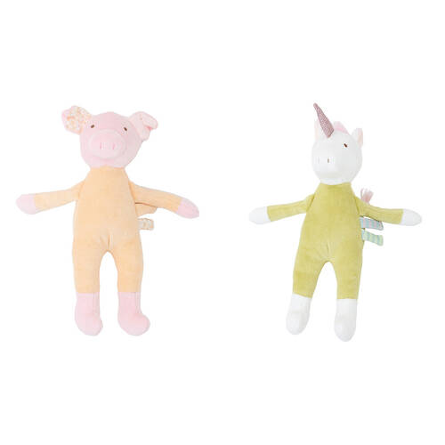 2pc Annabel Trends Cuddly Wuddlies Large 27cm Baby Soft Toy Pig & Unicorn 0y+