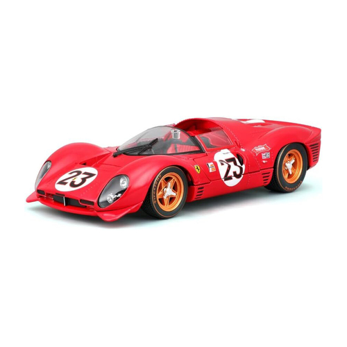 Bburago 1:24 1967 Ferrari 330 P4 196 Daytona Diecast Display Model Red 3+