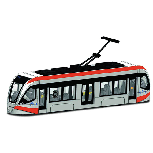 Maisto 19cm Intercity Tram Diecast Model Childrens Playset Toy Set