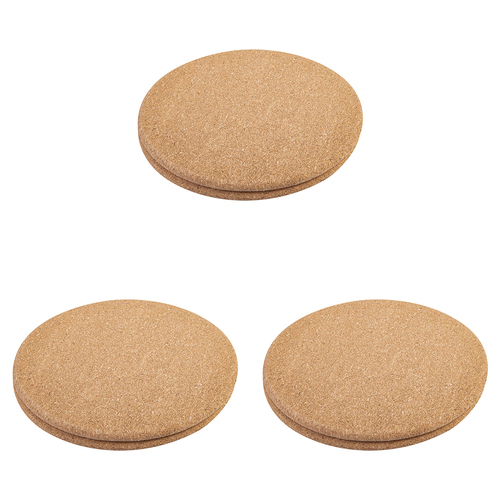 3x 2pc Appetito Round Cork Trivets 20cm Dia. Home Kitchen Cooking