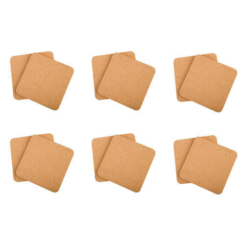 6x 2pc Appetito Square Cork Trivets 20x20cm Home Kitchen Cooking