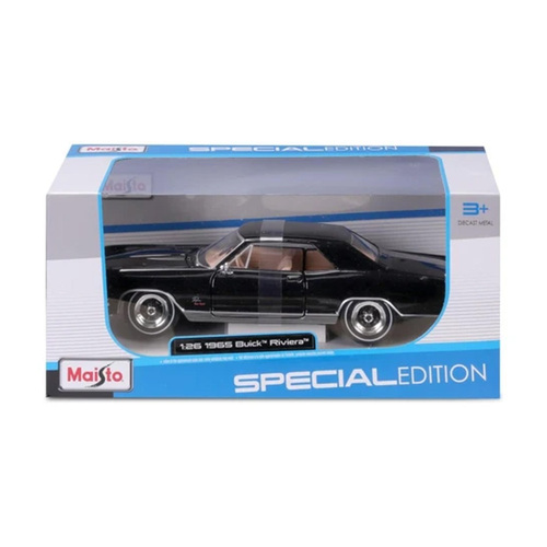 Maisto 1965 Buick Riviera Sports Car Diecast Display Model 1:24 3+ Black