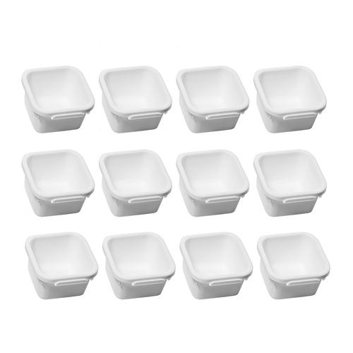 12PK Madesmart Small Square Interlocking Bin Home Organiser 8x5cm White