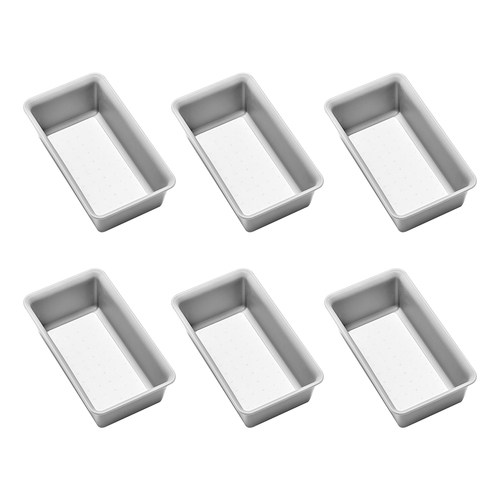 6PK Madesmart Mini Bin Home/Kitchen Organiser 17x10cm Soft Grey Rectangle