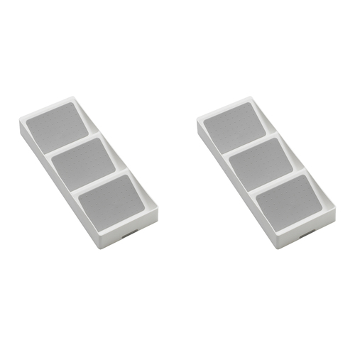 2PK Madesmart Spice Drawer 3-Tier Kitchen Organiser White