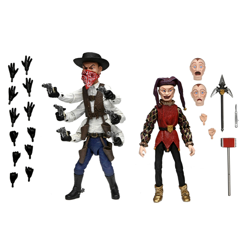 2pc Neca Puppet Master Six-Shooter & Jester 7'' Scale Action Figure Toy 17+