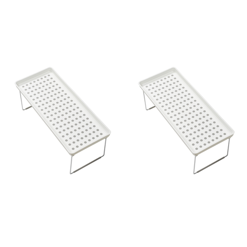 2PK Madesmart Large Cabinet Shelf Rectangle 46x19cm White