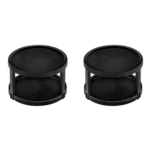 2PK Madesmart Basic Twin Turntable 25x15cm Rectangle Carbon