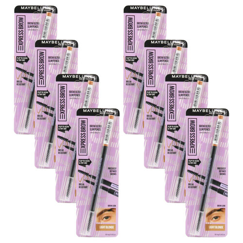 8PK Maybelline Express Brow Pencil Women Makeup Light Blonde 90mg