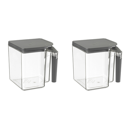 2PK Polder Handle-It 2.65L/16cm Storage Canister - Clear/Grey