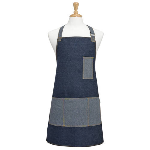 Ladelle Chef Apron Kitchen Cooking 70x80cm - Denim Blue