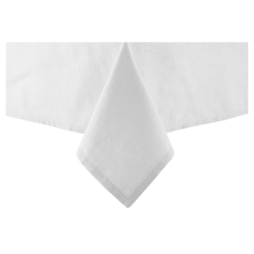 Ladelle Base Linen Look White Large 1.5mx2.65m Rectangular Tablecloth/Cover