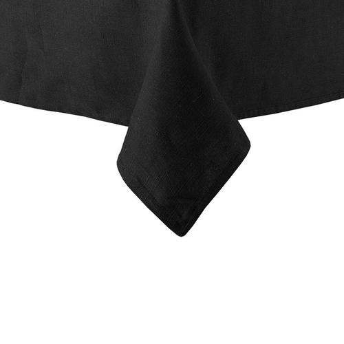 Ladelle Base Linen Look Black Large 1.5mx3m Rectangular Tablecloth/Cover