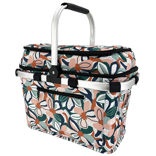 Sachi 4-Person Insulated 47cm Picnic Basket - Desert Floral