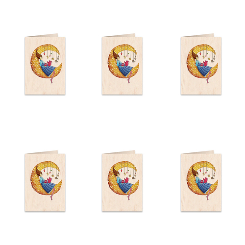 6PK Cozywood Wooden Greeting Card 11x16cm - Never Stop Dreaming