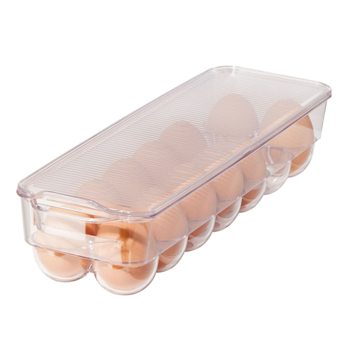 Oggi Stackable 14-Egg Tray 37cm Storage Container w/ Lid - Clear