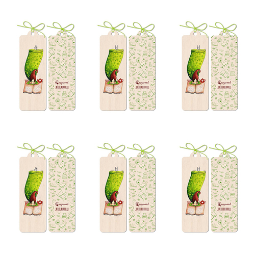 6PK Cozywood Wooden Bookmark 4.5x14cm - Endless Pleasure