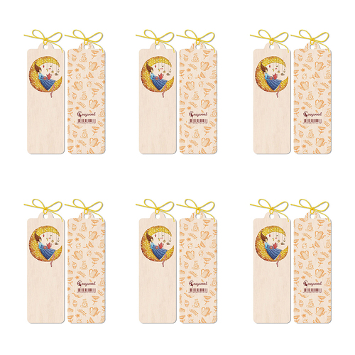 6PK Cozywood Wooden Bookmark 4.5x14cm - Never Stop Dreaming