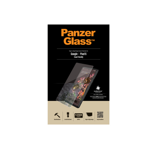 PanzerGlass Case-Friendly Screen Protector For Google Pixel 6 - Black