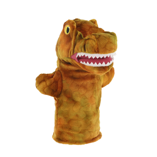 Keeleco Trex Puppet Soft Plush Kids Toy 27cm - Brown 3+