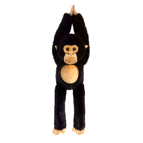 Keeleco Chimp Longarms Soft Animal Plush Kids Toy 50cm - Black 3+