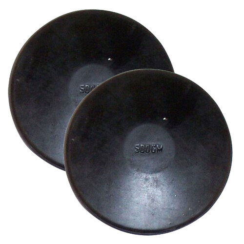 2PK Regent 500mg Rubber Discus Track & Field Throw Disk - Black