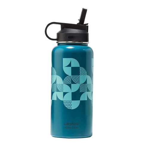 Wiltshire Stainless Steel Water Bottle Green 900ml