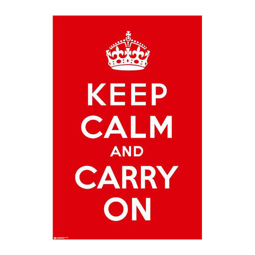 Impact Merch Keep Calm and Carry On Poster 91.5x61cm