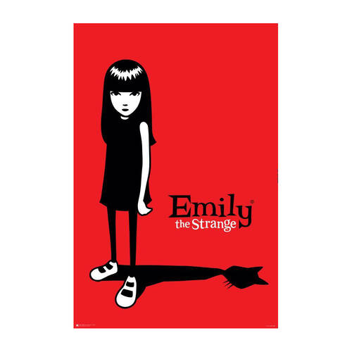 Emily The Strange Cat Shadow Poster 91.5x61cm Wall Decor