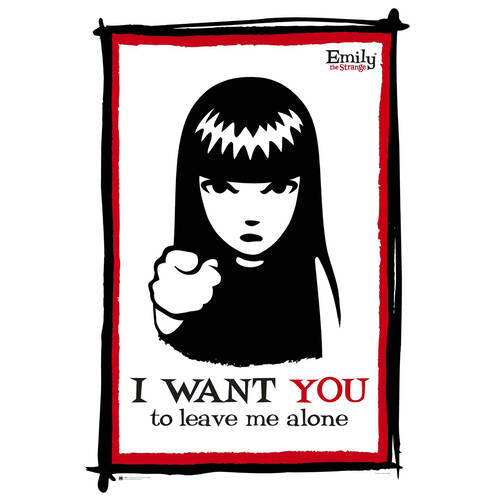 Emily the Strange I Want You Leave Me Alone Poster 91.5x61cm