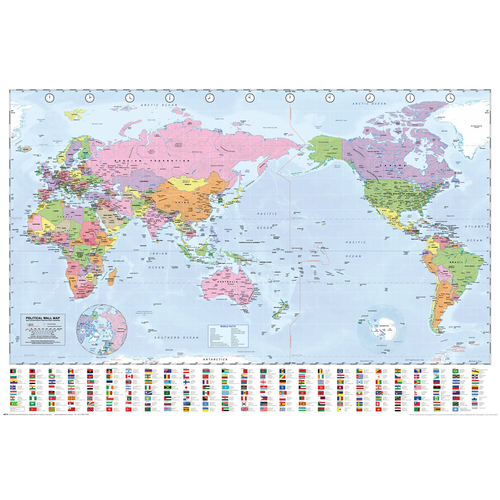 Impact Merch World Map w/ Flags Regular Sized Poster 92x61cm