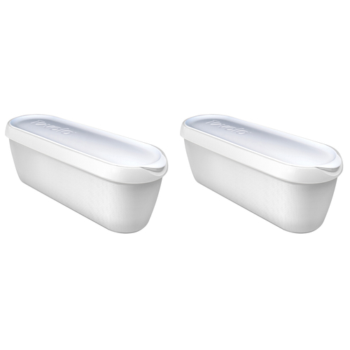 2PK Tovolo Glide-A-Scoop 1.4L Ice Cream Tub Storage - White