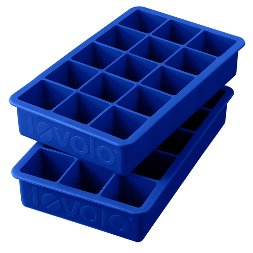 2pc Tovolo Silicone Perfect Cube Ice Tray Set - Blue