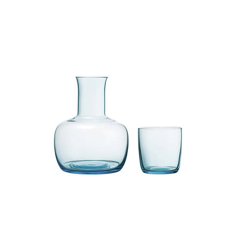 2pc Annabel Trends Water Carafe Bulb w/ Tumbler Set - Aqua