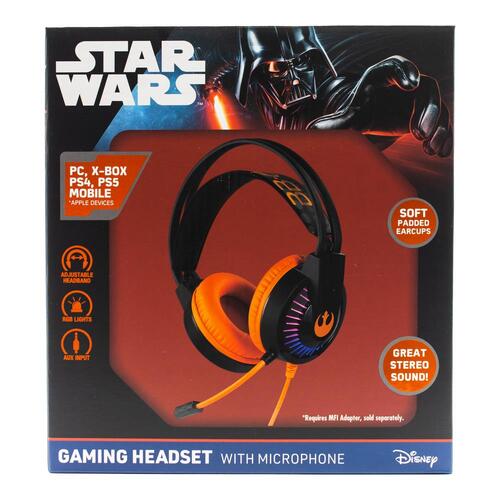 Star Wars Over-Ear Gaming Headset w/ Microphone - Orange/Black