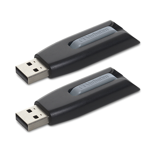 2x Verbatim Store'n'Go V3 32GB USB 3.0 Stick Drive - Grey