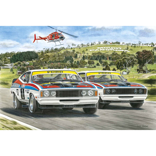 Impact Merch Mike Harbar Ford Bathurst 1977 Regular Sized Poster 92x61cm