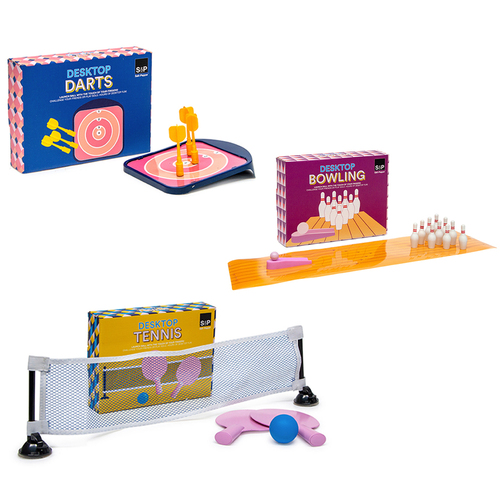 S&P Desktop Games Darts, Bowling And Tennis Kids Tabletop Toy