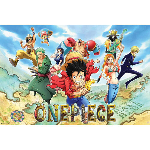 One Piece Map Poster 91.5x61cm Kids Room Wall Decor