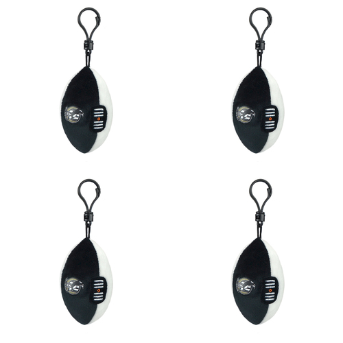 4PK AFL Collingwood Footy Keyclip Hanging Bag Accessory 10cm