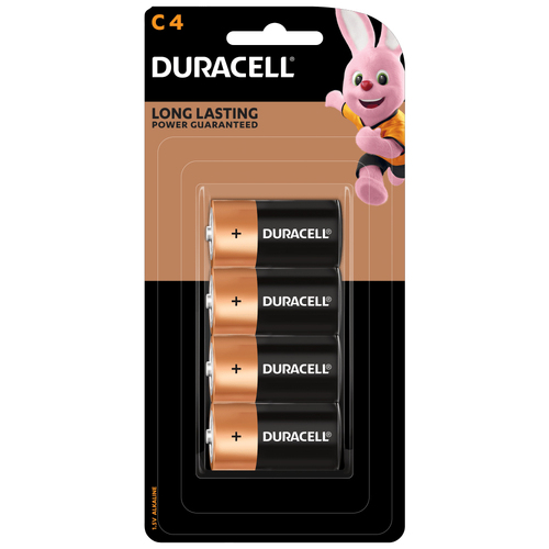 4pc Duracell Coppertop C Alkaline Battery Pack Single Use