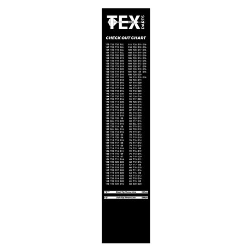 TEX Darts Check Out Dart Marker Floor Mat 299x61cm