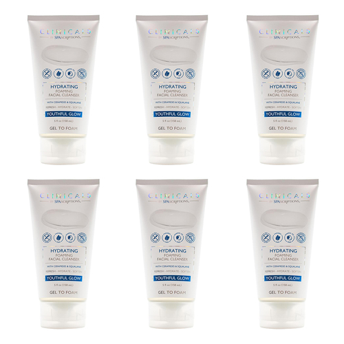 6PK Spascriptions Clinicals 150ml Hydrating Facial Cleanser Youthful Glow