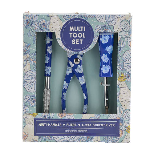 3pc Annabel Trend Multi Tool Plier/Philips Set Hello Cockie - Blue